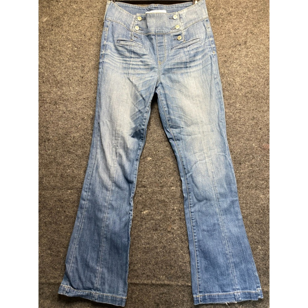 Vintage Abercrombie & Fitch Sailor High Waisted Flared Jeans Blue 12